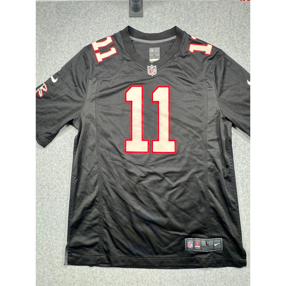 Nike NFL Atlanta Falcons Julio Jones 11 Jersey Mens Large Black On Field